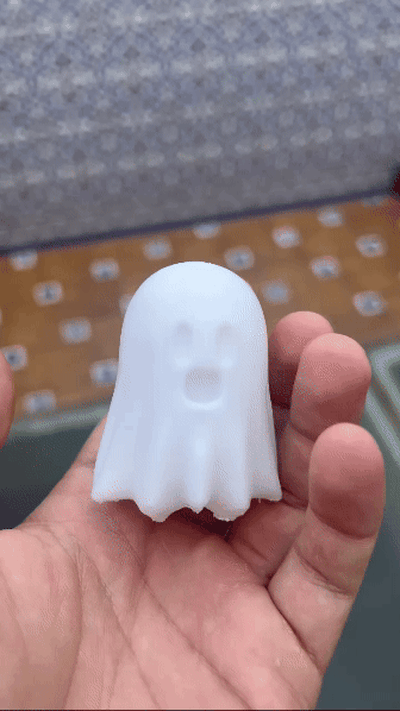 mini ghost casper art mini-ghost 3d decoration adorable halloween accessory creepy figure collectible design enchanting fantasy mystery supernatural miniature desktop collection 3d print model - Mito3D