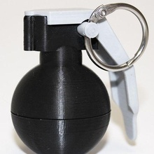 mini grenade key ring holder jewelry container keychain keychains keyring keyrings pillbox pill 3d print model - Mito3D