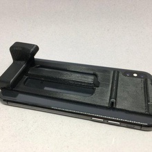 mini grip iphone xs cablaggio gadget telefono cellulare 3d print model - Mito3D