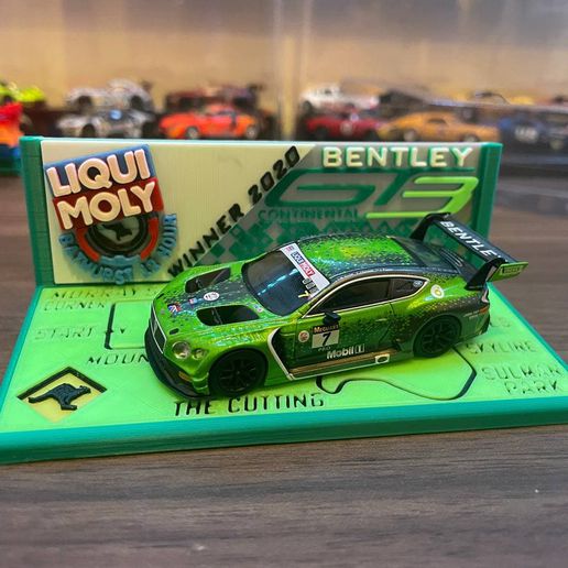 mini gt Bentley kıta gt3 Görüntüle temel Bathurst 12 saatler 2020 kazanan oyun 164 164scale ekran tabanı minigt bentleygt3 bathurst12hours 3D print model - Mito3D