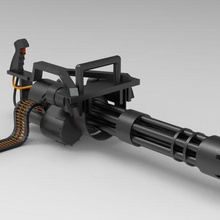 mini pistola m134 3d print model - Mito3D