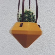 mini hanging planter home succulents decoration puka ta 3d print model - Mito3D