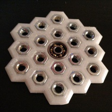 mini honeycomb fidget spinner game 625 625zz hand little m6 nut small 3d print model - Mito3D