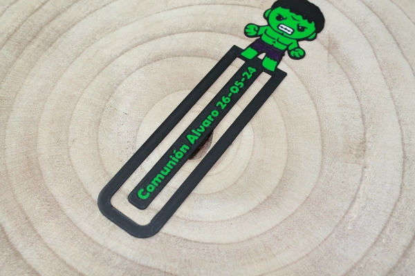 mini hulk bookmark home bookmarks avengers book read gift 3d print model - Mito3D