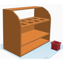 mini ice cream display bucket architecture furniture shelf shop 18 inch doll accessory 3d print model - Mito3D