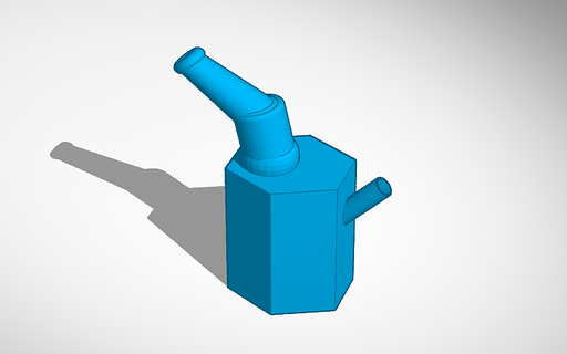 mini mixte barboteur résine imprimé outils bang cannabis 420 l'eau tuyau 3d print model - Mito3D