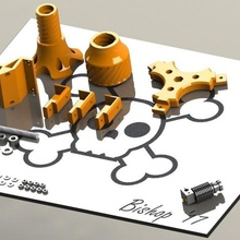 mini kossel delta 3d printer spoolholder tool filament 3d print model - Mito3D