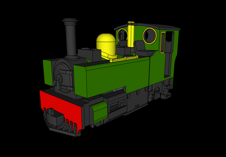 mini l&b style loco lynton barnstaple manning wardle 009 locomotive oo9 3d print model - Mito3D