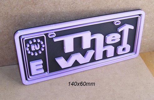 mini lisans tabak logo afiş işaret tabela Avrupa grup müzik 3d print model - Mito3D