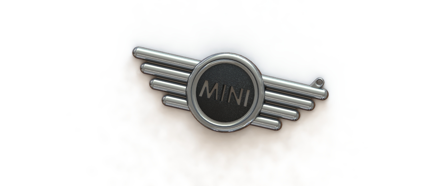 mini logo porte clés voiture tourisme 3D print model - Mito3D