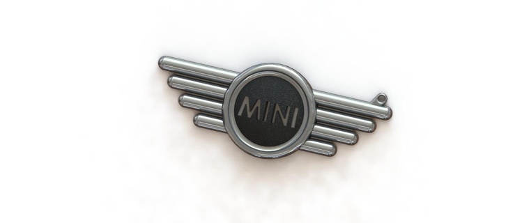Mini Logo Schlüsselbund Wagen Tourismus Schlüssel 3d print model - Mito3D