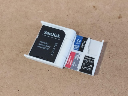 mini microsd tarjeta caso funda soporte 3d print model - Mito3D