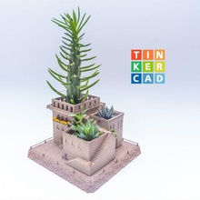 mini middle eastern villas planter 3-in-1 home 3d print model - Mito3D
