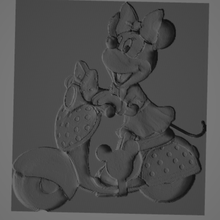 mini mouse equitação lambreta frustrar arte pintura 3d foto 3d print model - Mito3D