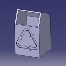 mini ofis Çöp kovaları gadget atık kalem kutusu 3d print model - Mito3D