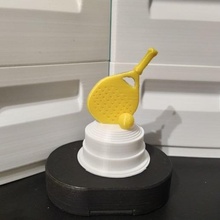 mini paddle trophy sports padel tennis award gift little small 3d print model - Mito3D