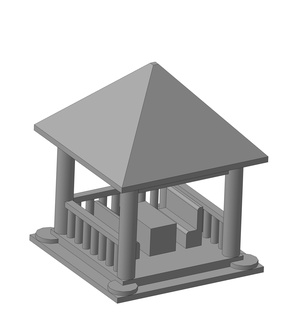 mini pavilion 3d model fdm printing pla 3d print model - Mito3D