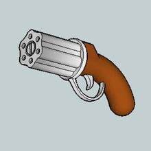 mini pepper box pistol art 3d print model - Mito3D