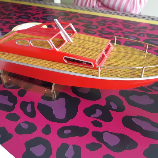 mini embarcação de recreio 1 45 jogo barco rc ventos lancha modelism sem escova lipo costeira f1 3D print model - Mito3D