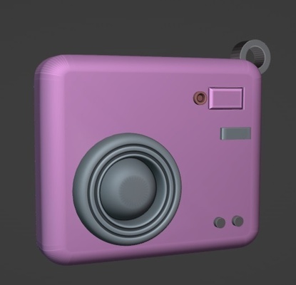 mini polaroid foto camera telecamera portachiavi telaio piccolo 3d print model - Mito3D