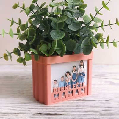 mini tencere avec fotoğraf dökün la f te des anneler papalar sahibiz büyükbaba ev m res anne baba ekici plante cache pot cadeau tasarım 3d print model - Mito3D