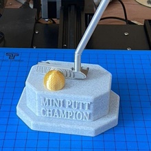 mini putt campione trofeo 3d print model - Mito3D