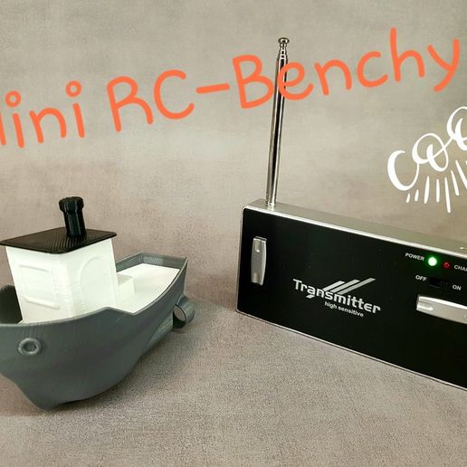 mini rc benchy 3dbenchy rc-boat r/c_vehicles 3D print model - Mito3D