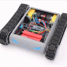 mini-Roboter gesteuert Handy gadget in der Robotik hobby autonome sensor Ultraschall pla - Elektronik Maschinen 18600 elektronische Spaß bluetooth motor diy Technologie arduino Roboter mini 3d print model - Mito3D