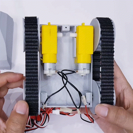 mini robot tank v2 3D print model - Mito3D