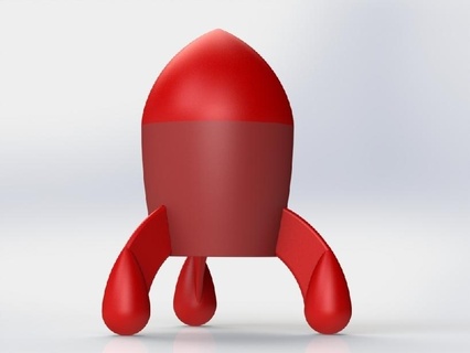 mini rocket container storage tintin fan art 3d print model - Mito3D