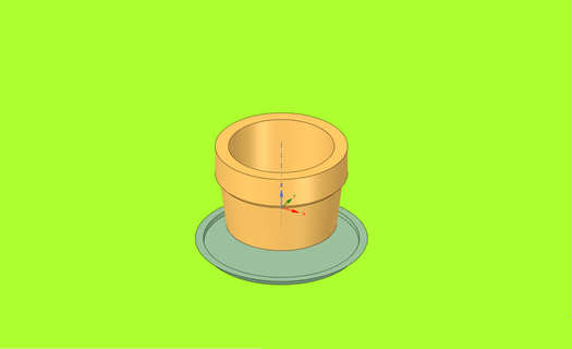 mini round flower pot 3d print model - Mito3D