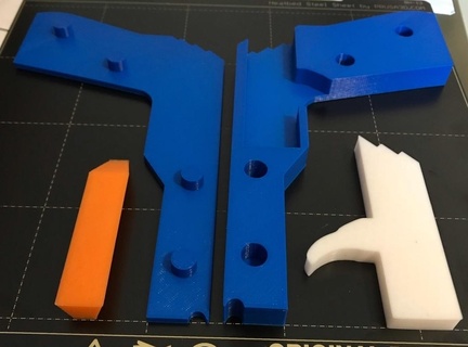mini caucho banda pistola alineación clavijas remezclar 3dprint divertido mecánico juguetes juego funcional 3d print model - Mito3D