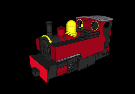 mini Russell oo9 loco locomotiva 009 vapor trem 3d print model - Mito3D