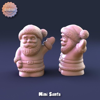 mini santa Home winter snow man hat xmas december tall cute snowman claus christmas holidays 3d print model - Mito3D