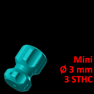 mini screwdriver handle 3 screws sleeve 3d print model - Mito3D