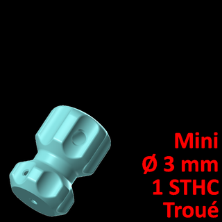 mini screwdriver handle 3 hole 1 needle screw sleeve 3d print model - Mito3D