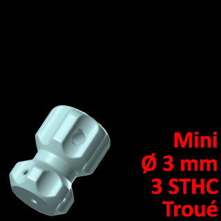 mini Tornavida üstesinden gelmek 3 delik vidalar kol 3d print model - Mito3D