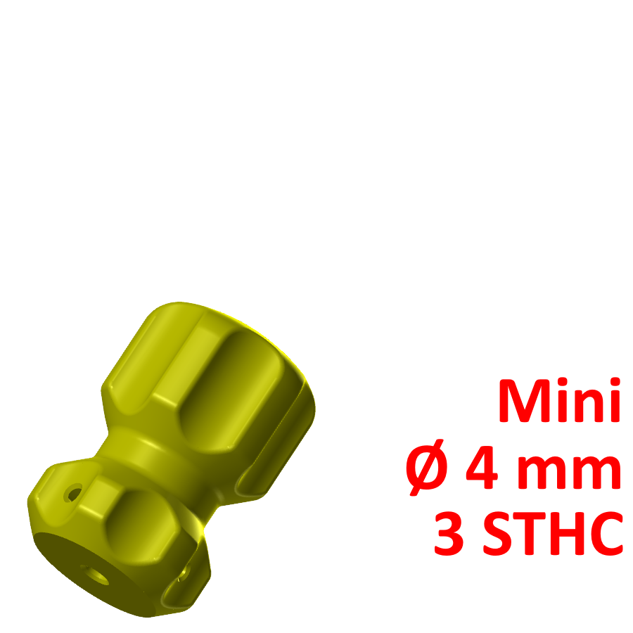 mini Tornavida üstesinden gelmek 4 3 vidalar kol 3D print model - Mito3D