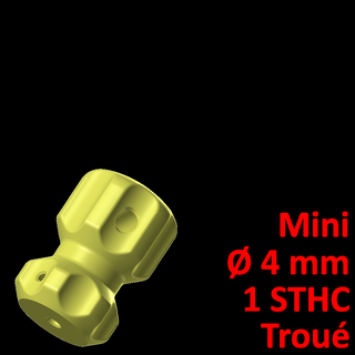 mini screwdriver handle 4 hole 1 needle screw sleeve 3d print model - Mito3D