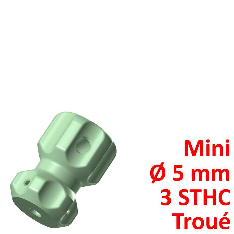 mini Chave fenda lidar 5 orifício 3 parafusos manga 3D print model - Mito3D