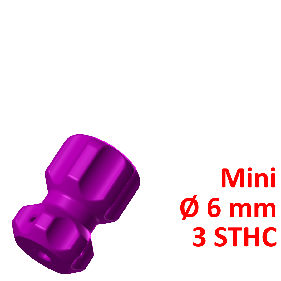 mini Chave fenda lidar 6 3 parafusos manga 3D print model - Mito3D