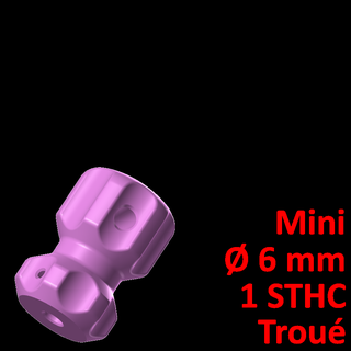 mini screwdriver handle 6 hole 1 needle screw sleeve 3d print model - Mito3D