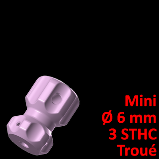 mini screwdriver handle 6 hole 3 screws sleeve 3d print model - Mito3D
