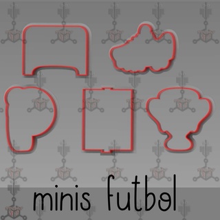 mini Ayarlamak babanın gün FUTBOL kurabiye kesici minis Futbol 3d print model - Mito3D