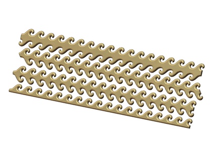 mini Ayarlamak dalga Meandre Yunan anahtar Desen şeritler 3d Yazdır model Versace yazdırılabilir mücevher süs şerit dantel moda yüzük grup bilezik altın gümüş küpe nostaljik 3d print model - Mito3D