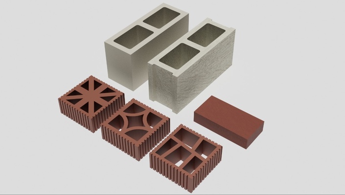 mini silicone brick mold silicon bricks art models model architecture decoration 3d print model - Mito3D