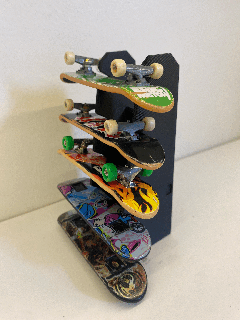 mini skate prateleira mini skate suporte 3d print model - Mito3D