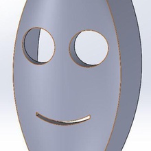 mini smiley art toy 3d print model - Mito3D