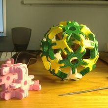 mini snap-insieme poliedro di vertici gioco 3d l'istruzione fave mendel modulare openscad parametrico poliedri rapman reprap giocattolo costruzione giocattoli 3d print model - Mito3D
