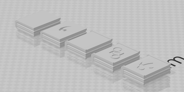 mini grimoires Jeu dnd miniature faible poly marteau guerre sorts livres jeu rôle 3d print model - Mito3D